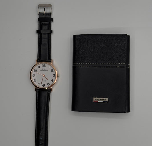 Amazing Quality Amazing Quality Leather Wallet + Free Watch Gift Premium Watch