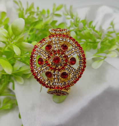 Imported Radiant Crystal Golden Wheel Bracelet Adjustable Bracelet Best Quality