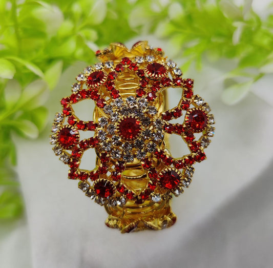 Imported Golden Lace Crystal Bracelet | Royal Ruby Elegance Bracelet | Royal