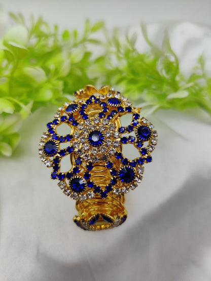 Imported Golden Lace Crystal Bracelet | Royal Ruby Elegance Bracelet | Royal