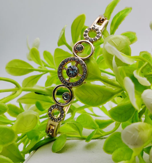 Radiant Adjustable Circle Crystal Bracelet - Imported Elegance | Best Quality Artificial