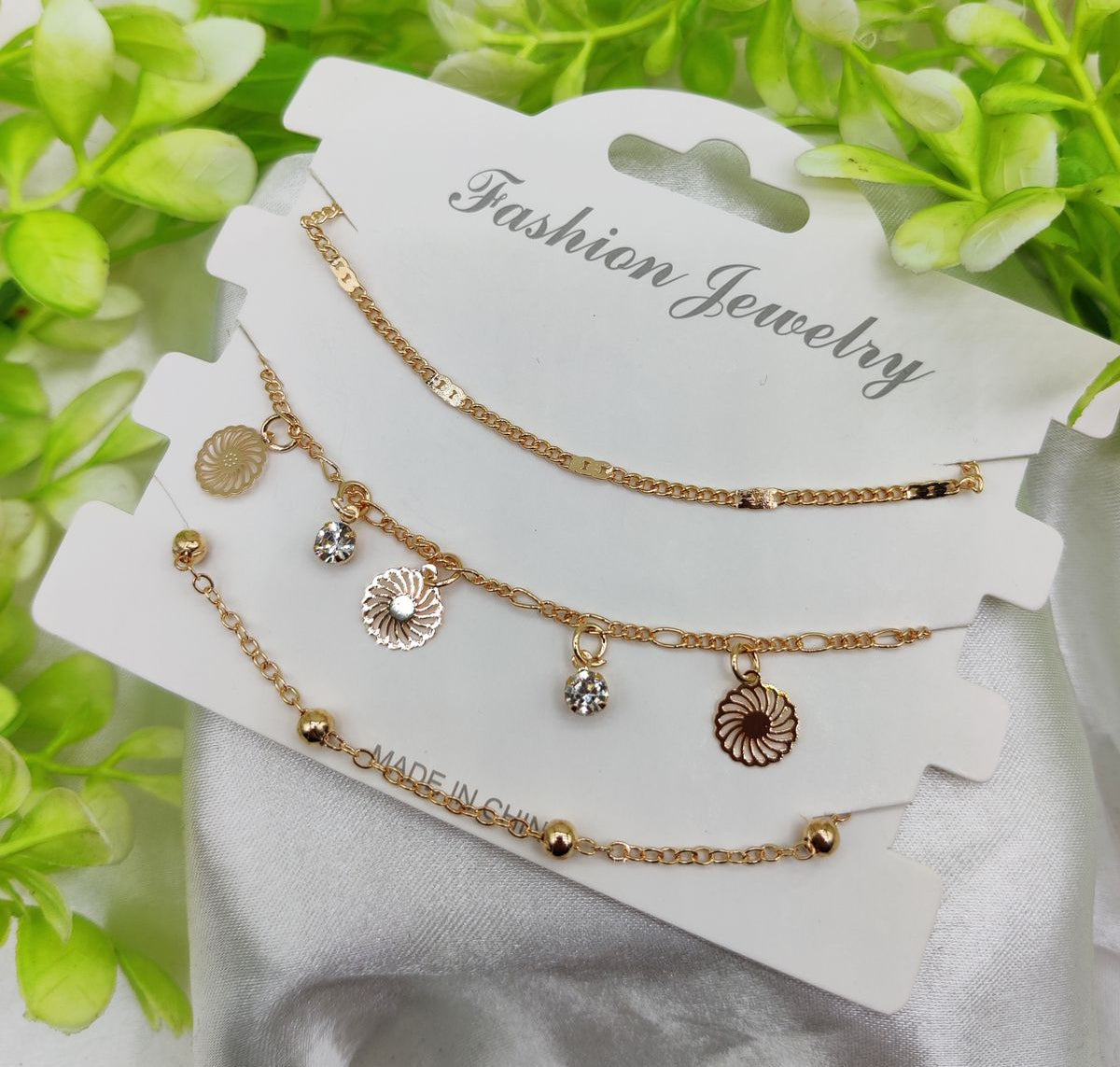 Imported Triple-Layered Adjustable Bracelet Set | Best Quality Artificial Bracelet For Girls