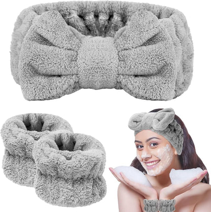 3 Pieces Set Kiss Lovely Wrist Strap - Face Wash Headband and