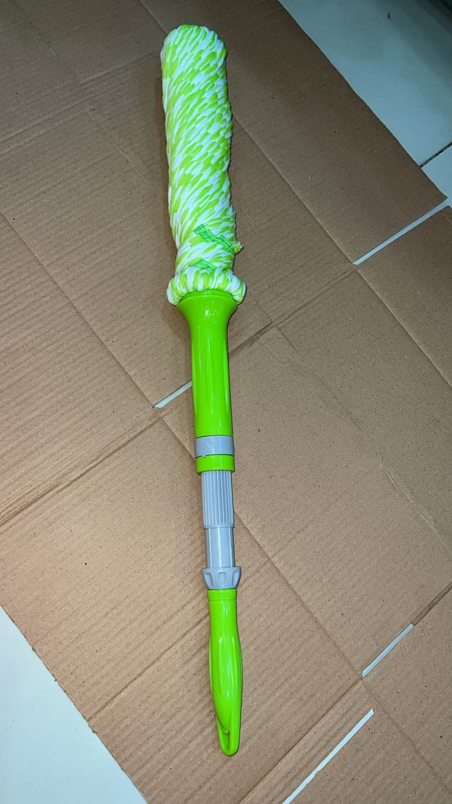 Extendable Twist Mop Fine Fiber Floor Mop - 2-in-1 Rotatable Adjustable Mop