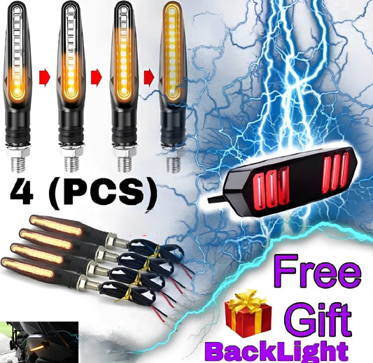 Set of 4 Fancy Indicators for All Bikes + Free Backlight |