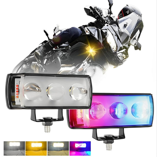 1 Pc Mini LED Driving Fog Light | 4-Color Auxiliary Spotlight for