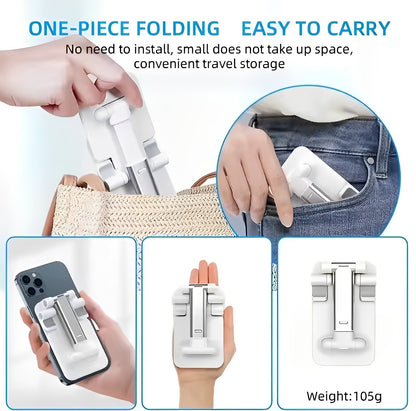 Foldable &amp; Adjustable Mobile Phone and Tablet Stand | Flexible Desktop Mount