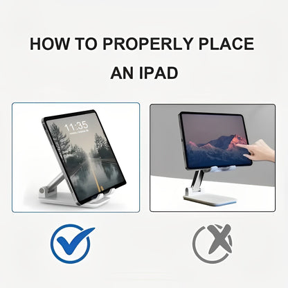 Foldable &amp; Adjustable Mobile Phone and Tablet Stand | Flexible Desktop Mount