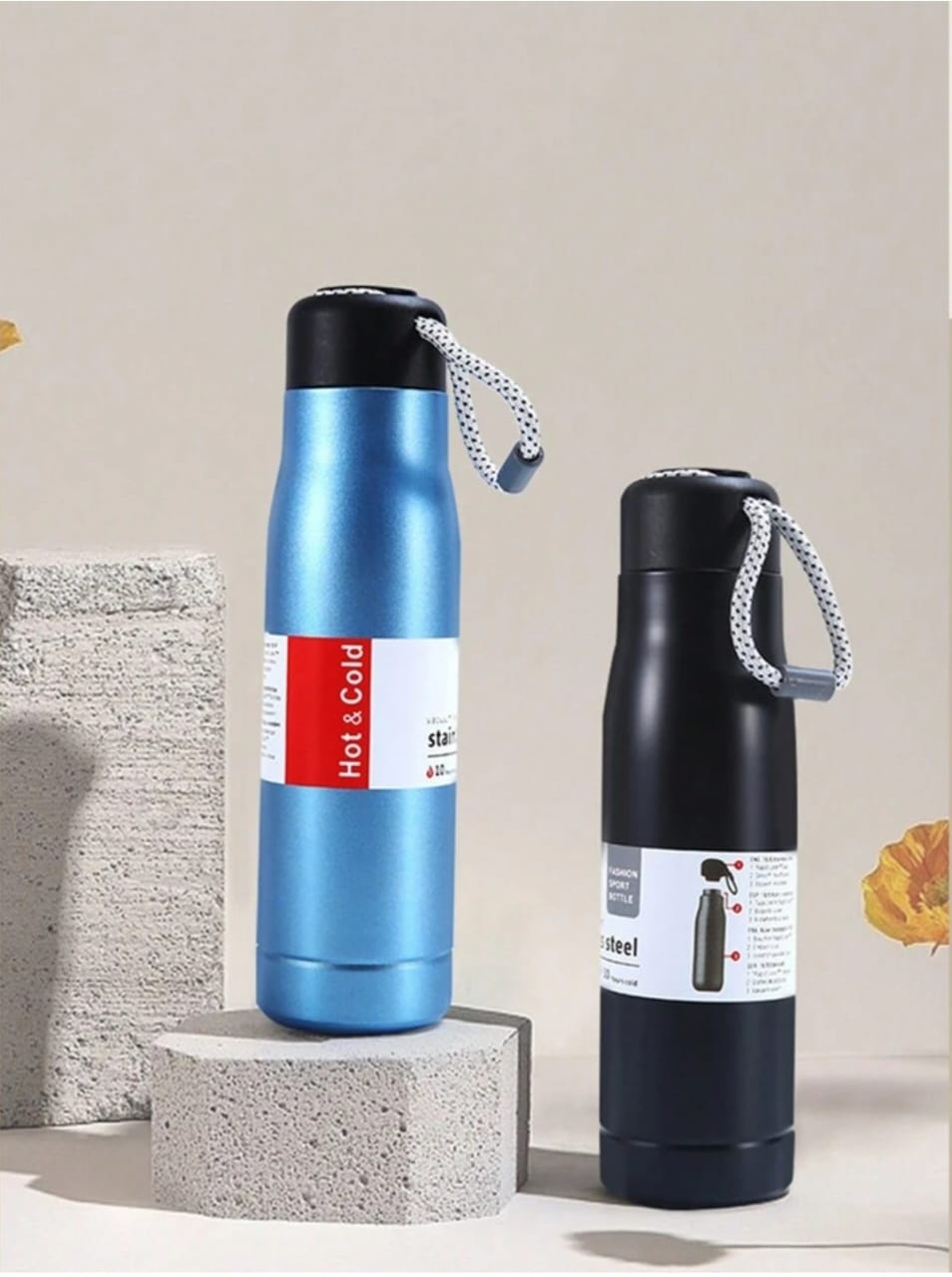 Stainless Steel Insulated Vacuum Water Bottle 550ml, Cola Shape, Leak Proof, with