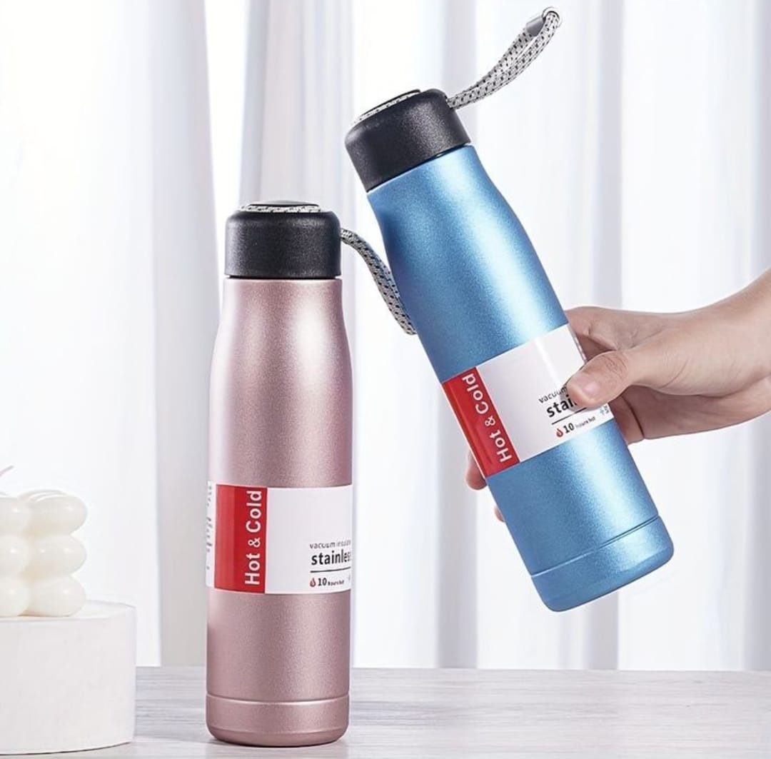 Stainless Steel Insulated Vacuum Water Bottle 550ml, Cola Shape, Leak Proof, with