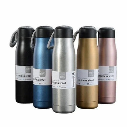 Stainless Steel Insulated Vacuum Water Bottle 550ml, Cola Shape, Leak Proof, with