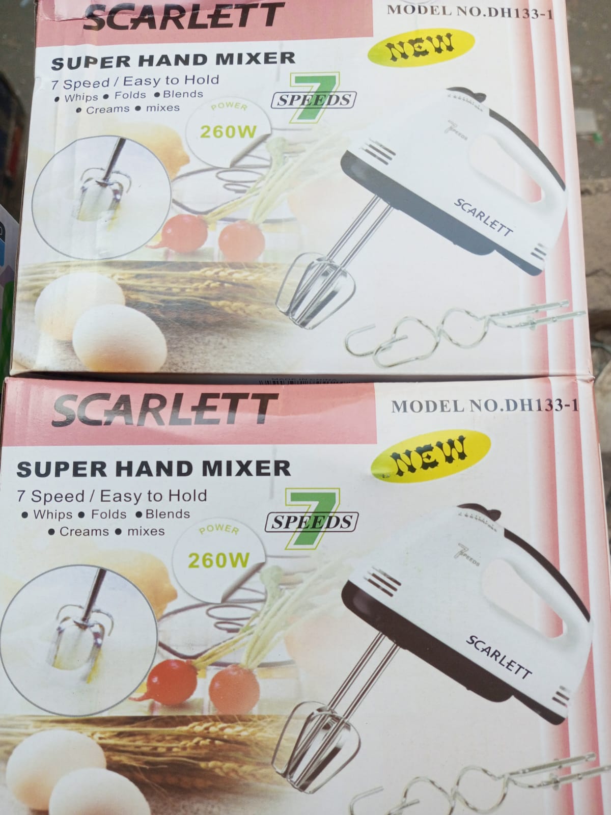 DH-133 Scarlett Multifunctional 7 Speed Mini Mixer Electric Food Blender Scarlett Handheld