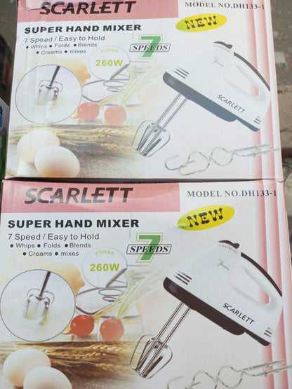 DH-133 Scarlett Multifunctional 7 Speed Mini Mixer Electric Food Blender Scarlett Handheld