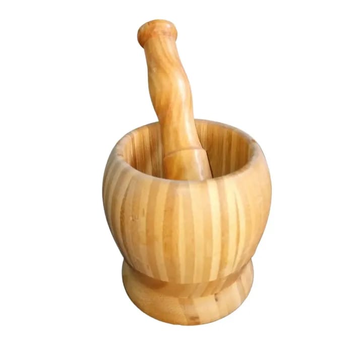 01 Set Wooden Pestle and Mortar For Crushing | Woden chattu watta