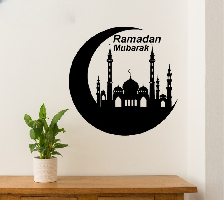 Ramzan Mubarak Islamic Calligraphy 3D Wooden Wall Decorative Gift Stylish Design Office