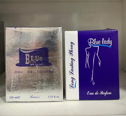 Pack of 2 Blue For Men &amp; Blue Lady Perfume | Eau