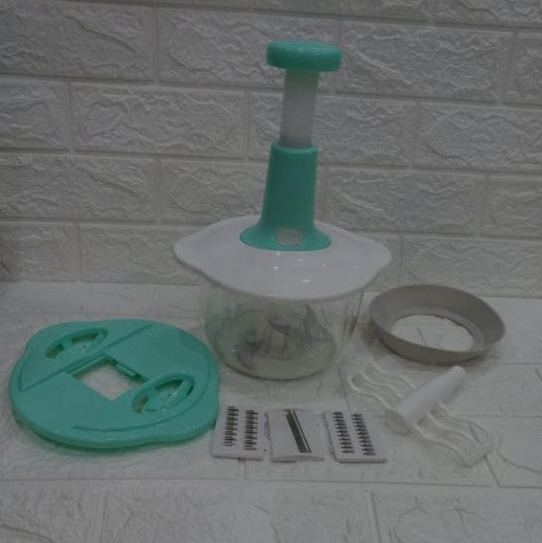 Manual Hand Push Chopper | Multi-functional Vegetable Meat Grinder, Grater, Chopper -2