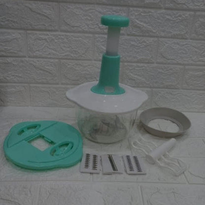 Manual Hand Push Chopper | Multi-functional Vegetable Meat Grinder, Grater, Chopper -2