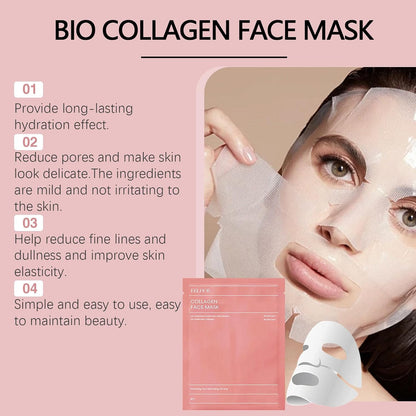1 Pc Bio-Collagen Real Deep Mask, Hydrating Over Night, Facial Sheet Mask,
