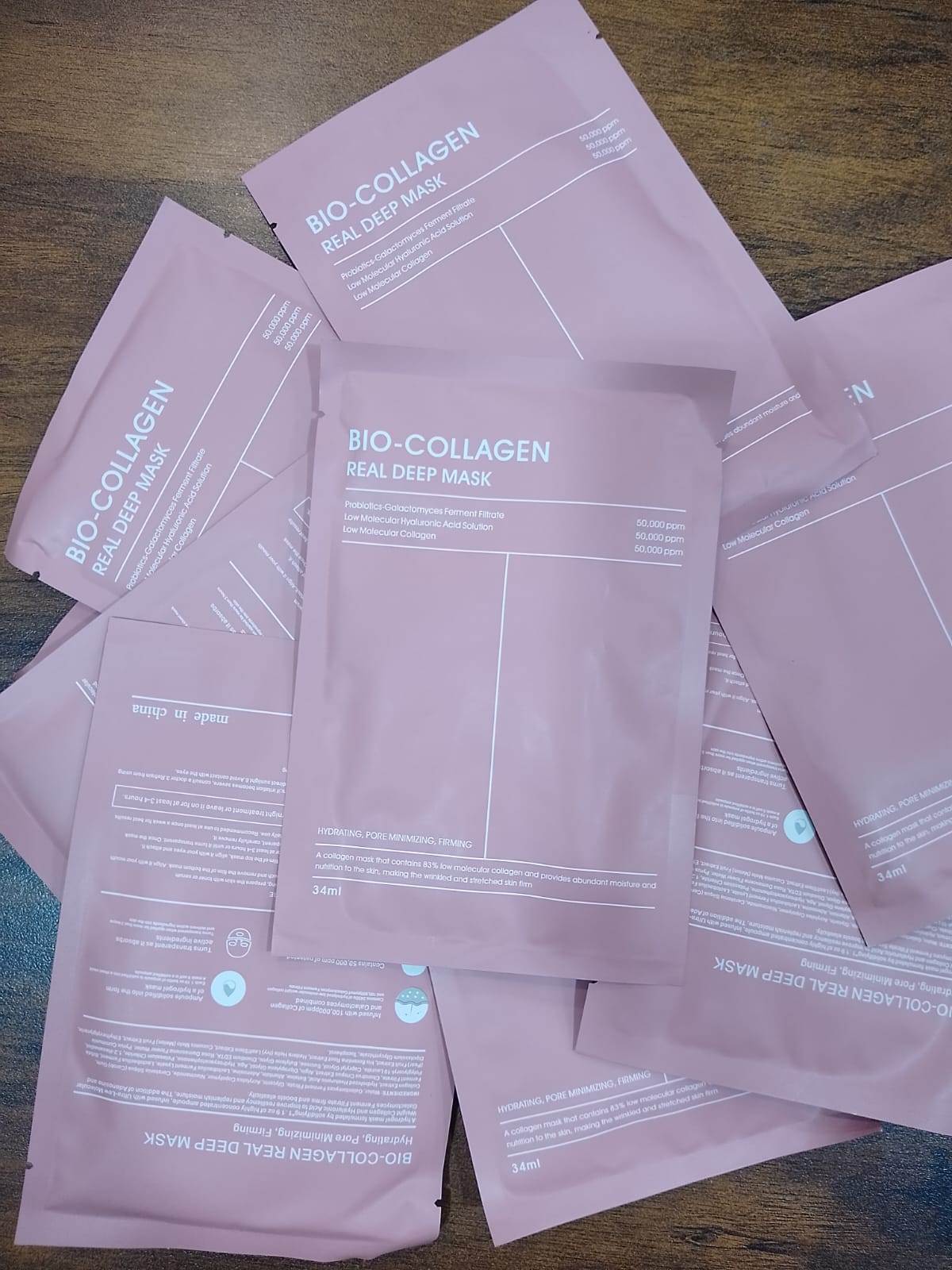 1 Pc Bio-Collagen Real Deep Mask, Hydrating Over Night, Facial Sheet Mask,