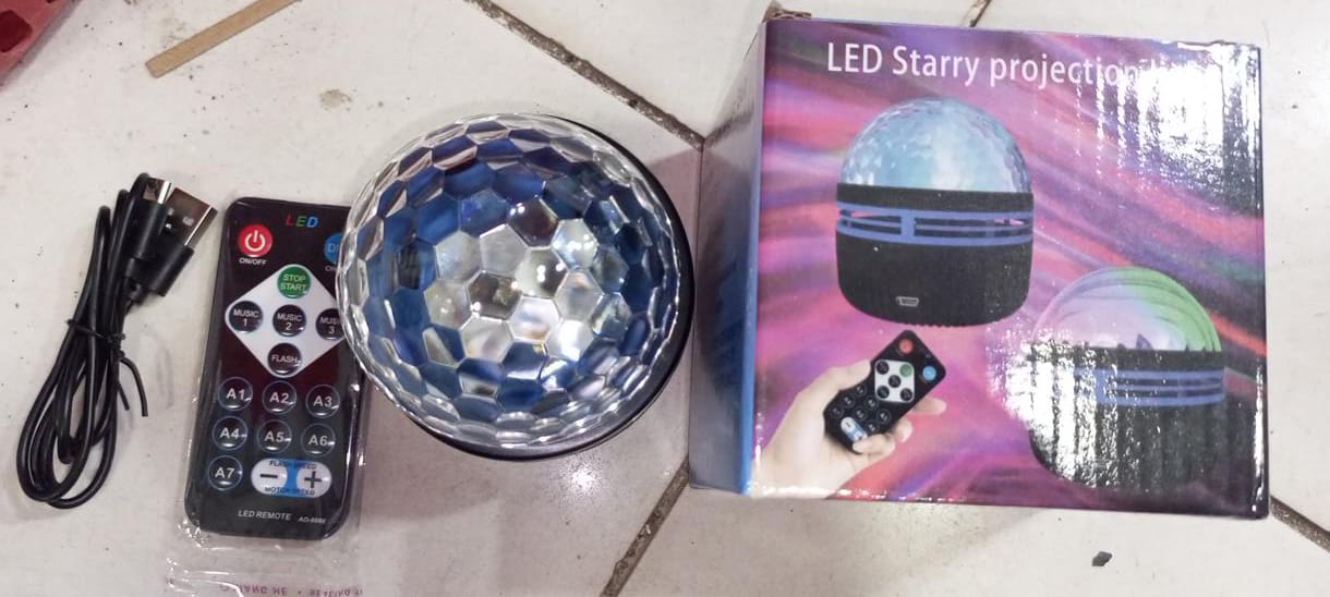 LED Starry Galaxy Projector Night Light Rotating Star Moon Lamp Bedroom Aurora