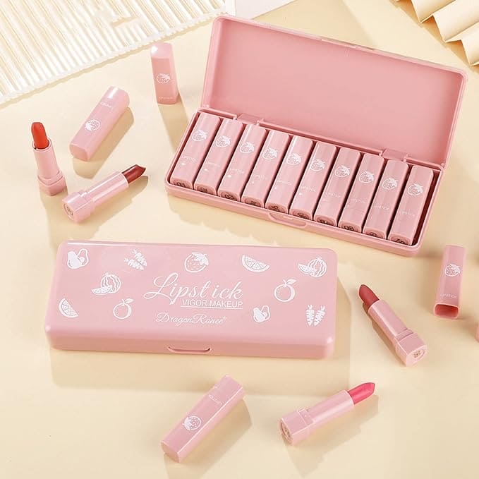 Dragon Ranee - 10 Mini Cartoon Mirror Lip Gloss Set