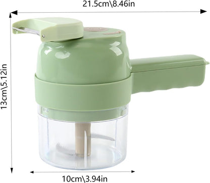 5 in 1 Handheld Hammer Electric Vegetable Cutter Set Mini Wireless Food