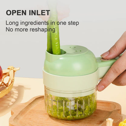5 in 1 Handheld Hammer Electric Vegetable Cutter Set Mini Wireless Food