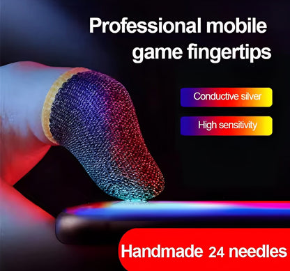 Premium Gaming Finger Sleeves Bundle - Breathable, Anti-Sweat, Touch Screen-Friendly Thumb