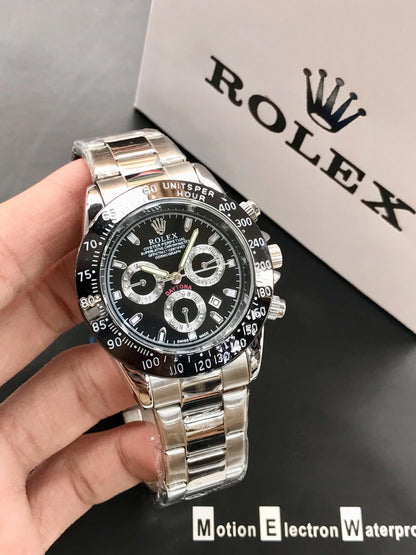Rolex Daytona Rotating Bezel Quartz Machine | Quartz Chronograph Movement Silver Stainless
