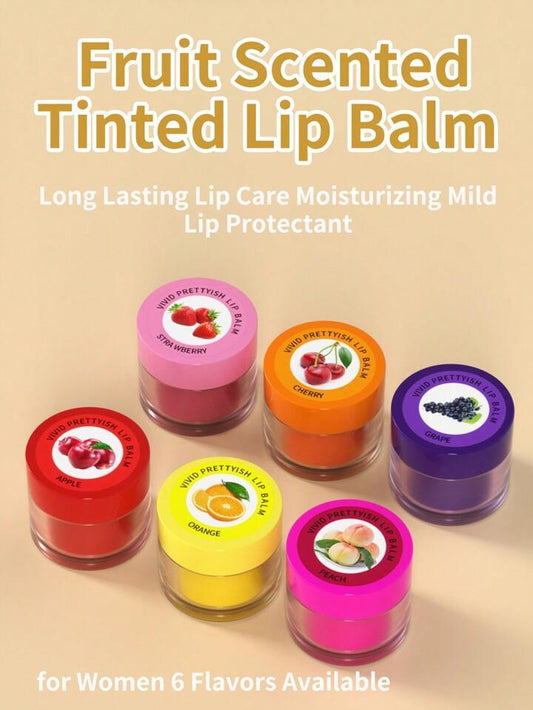 Fruity Delight Lip Balm, Glossy Finish for Soft, Hydrated Lips ( Random