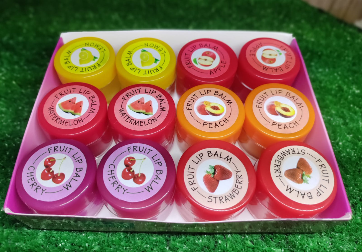 Fruity Delight Lip Balm, Glossy Finish for Soft, Hydrated Lips ( Random