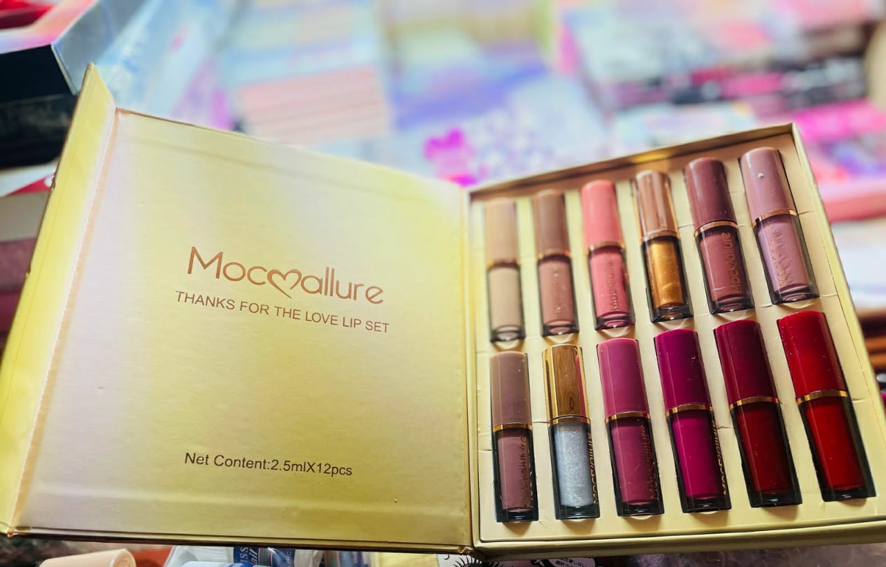 12 Pcs Mocallure Transparent Clear Lip Gloss | High Pigment Lipgloss Set