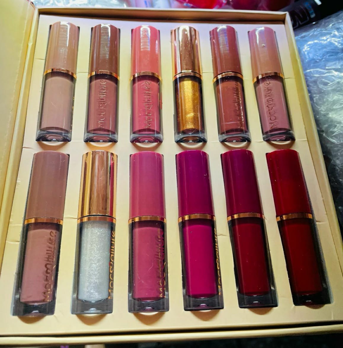 12 Pcs Mocallure Transparent Clear Lip Gloss | High Pigment Lipgloss Set
