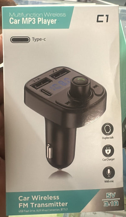 C1 - Car Mp3 Player | Car Wireless FM Transmitter | Car