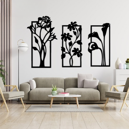 3d Flower Frame wall Art | Wooden Flower Frame wall Art