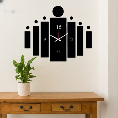 3d Tile Wall Clock | Wooden Tile Wall Clock Frame wall