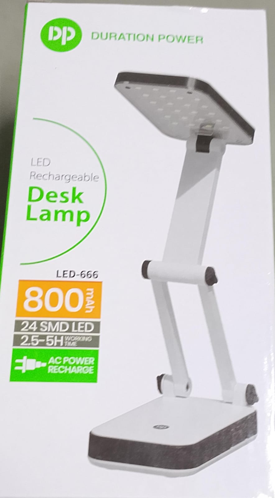 DP LED 666 - Portable Folding LED Desk Lamp with Adjustable Brightness