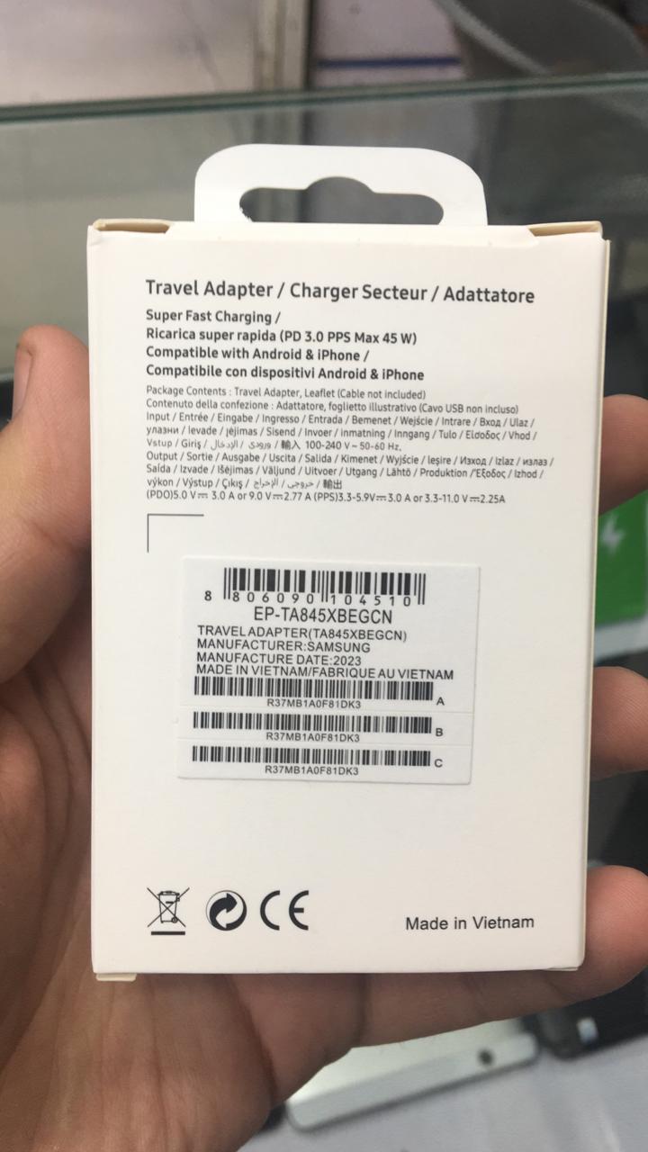 Original Samsung 45w Super Fast Charger With Type C | Best Quality