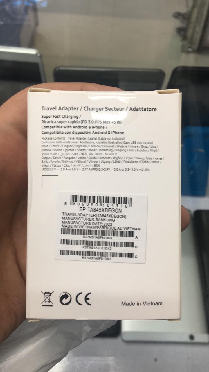 Original Samsung 45w Super Fast Charger With Type C | Best Quality