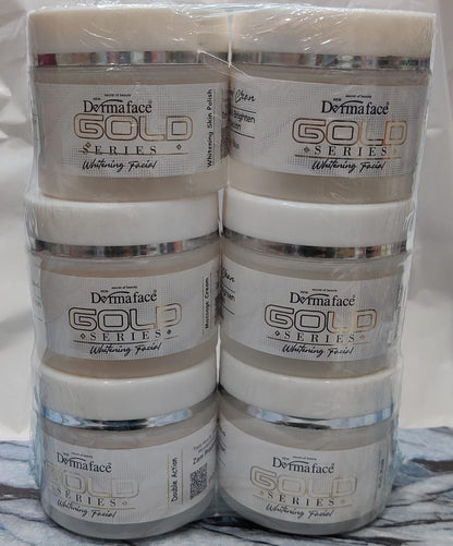 Derma Face Gold Series Whitening Facial 6 steps Whitening And Glowing Facial