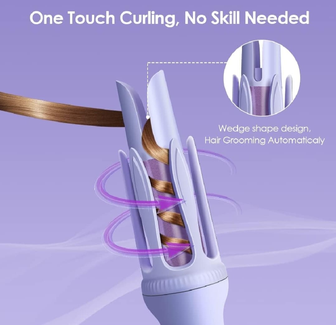 Hair Curler, 32mm Automatic Curling Iron, 3 Adjustable Temperatures And 2 Timer