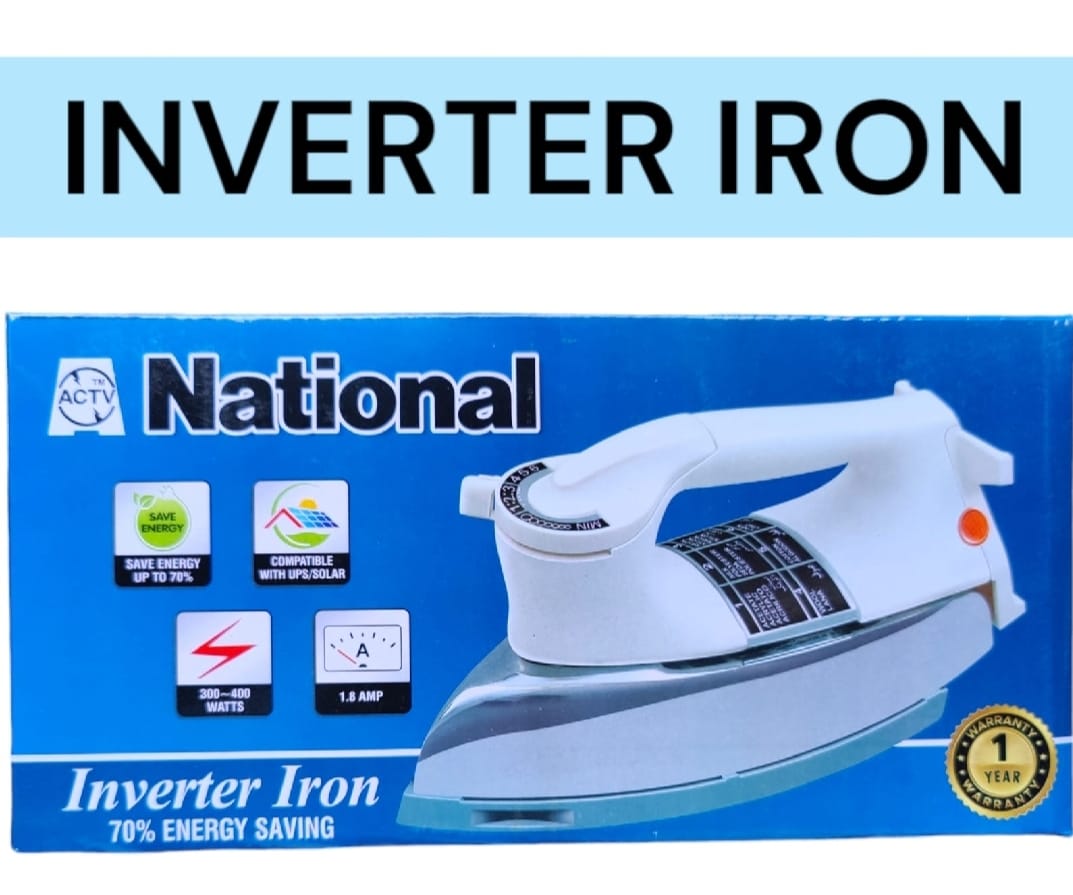 National Electric Inverter Dry Iron 400 Watts UPS/Solar Working | Metal Iron