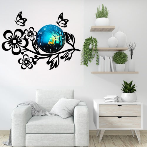 3D Wooden Flower Clock With Esthetic Dial Wall Clock | Best Quality Wall