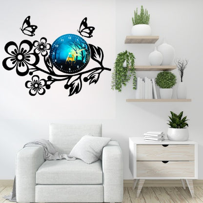 3D Wooden Flower Clock With Esthetic Dial Wall Clock | Best Quality Wall