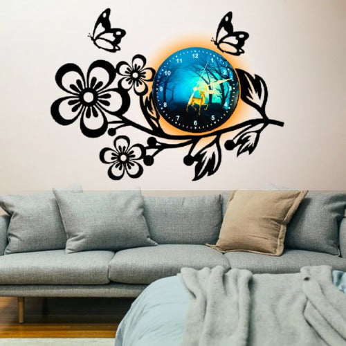 3D Wooden Flower Clock With Esthetic Dial Wall Clock | Best Quality Wall