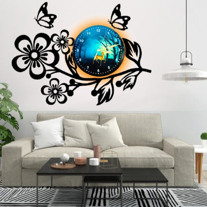 3D Wooden Flower Clock With Esthetic Dial Wall Clock | Best Quality Wall