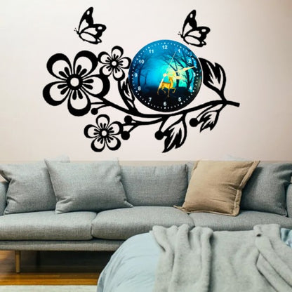 3D Wooden Flower Clock With Esthetic Dial Wall Clock | Best Quality Wall