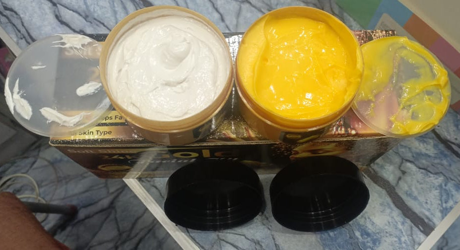 Soft Shine 24K Gold Facial Kit Whitening Facial Kit 6 steps Whitening