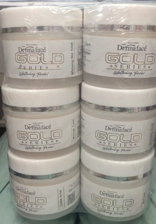 Derma Face Gold Series Whitening Facial 6 steps Whitening And Glowing Facial